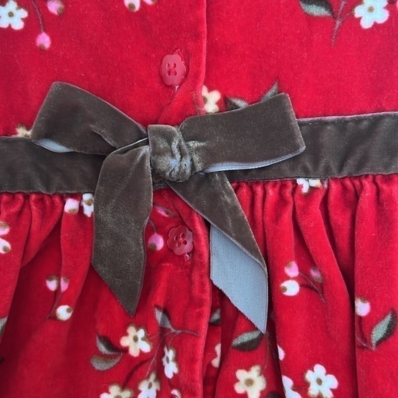 Gap “original” red velvet baby girls dress size 2 retro vintage gorgeous - Picture 8 of 12